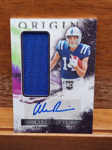 2022 Panini Origins Alec Pierce Rookie RPA Patch Auto RC Indianapolis