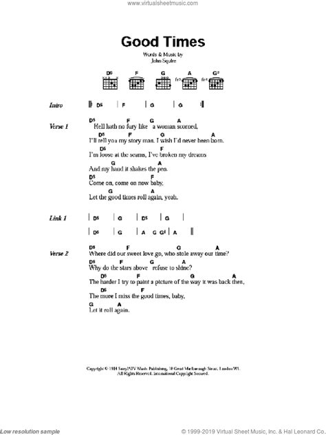 Good Times Sheet Music For Guitar Chords Pdf