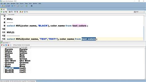 Nvl Nvl2 Null If Coalesce Functions With Examples Youtube