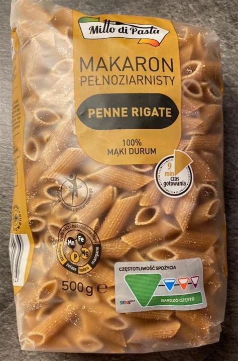 Makaron Pe Noziarnisty Penne Rigate Maki Durum Millo Di Pasta