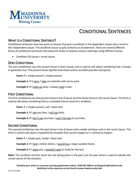 Conditionals ...