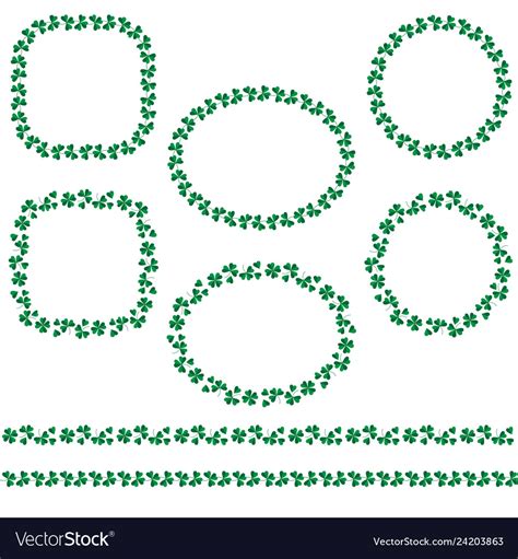 Shamrock Frames And Borders Royalty Free Vector Image