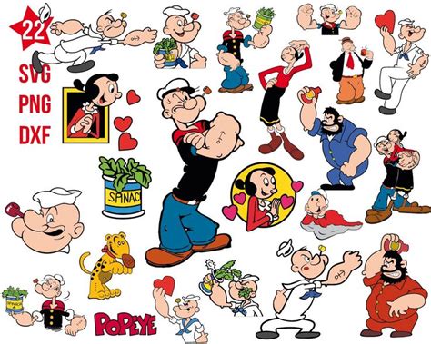 Popeye Svg Popeye Png Popeye Dxf Popeye Cricut Popeye Bundle Svg