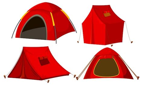 Premium Vector Vector Set Of Camping Tents