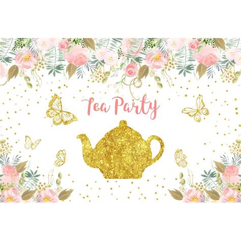 Laeacco X Ft Tea Party Backdrops For Photography Let S Partea