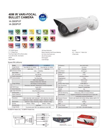 Provision Isr I Ipvf Surveillance Camera Datasheet Manualzz