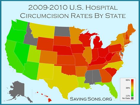 Usa Circumcision Rate 2009 2010 [1600x1200] R Mapporn