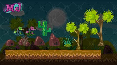 2d Vector Game Background 5 By Marwamj