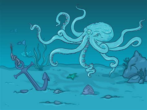 Иллюстрация Осьминог | Illustrators.ru