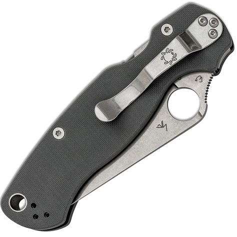 Spyderco Para Military 2 Compression Lock Gray G 10 Handle Satin