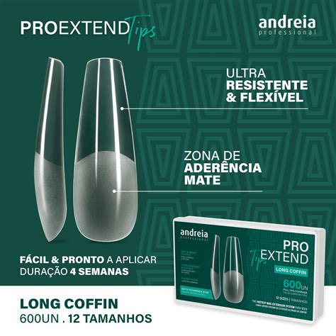 Andreia Profissional PRO EXTEND TIPS LONG COFFIN Biucosmetics