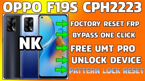 How To Oppo F19s Pin Pattern Password Frp Unlock Umt Pro 100 Working