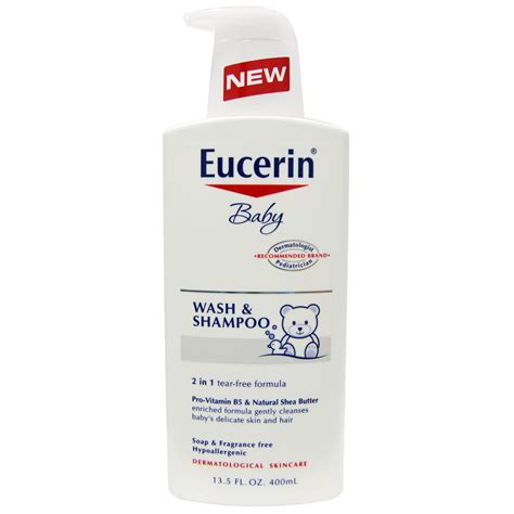 Eucerin Baby Wash And Shampoo Fragrance Free 135 Fl Oz 400 Ml