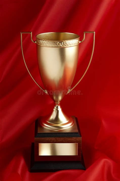 Golden Trophy Cup stock image. Image of metallic, blank - 14269141