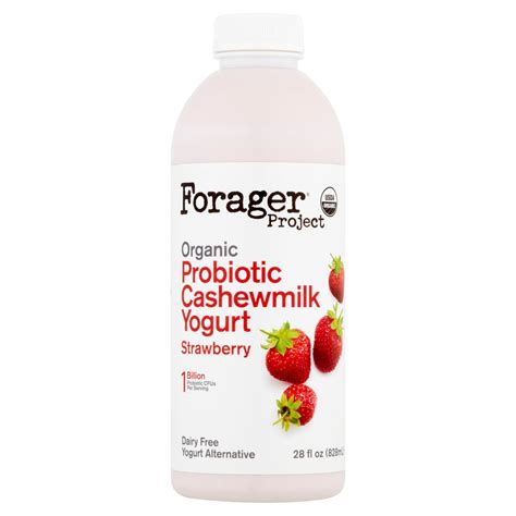 Forager Project Organic Strawberry Probiotic Cashewmilk Dairy Free