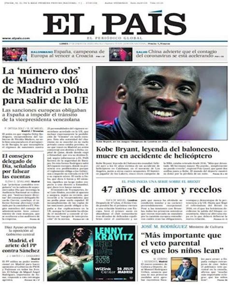 Prensa Hoy Portadas De Los Periódicos Del 27 De Enero Del 2020