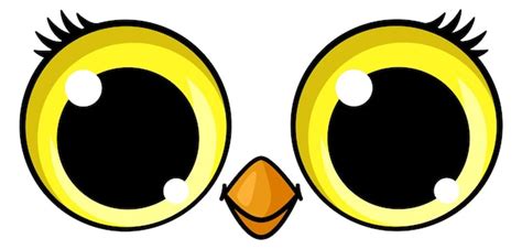 Premium Vector | Cartoon bird eyes and beak Funny animal face