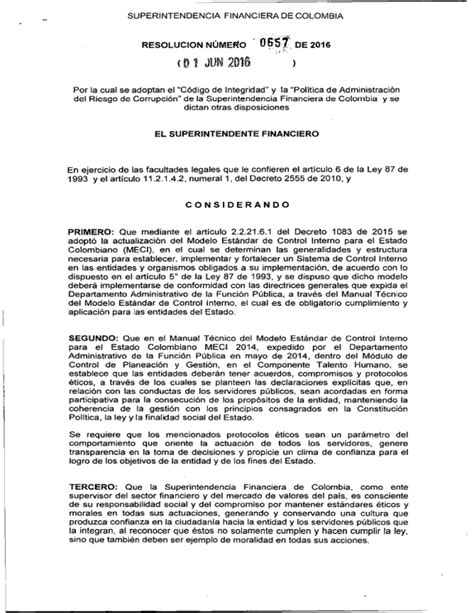 0657 Superintendencia Financiera De Colombia