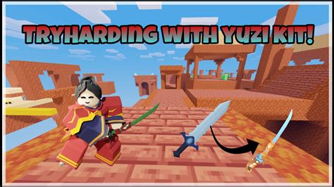 Tryharding With Yuzi Kit Roblox Bedwars Youtube