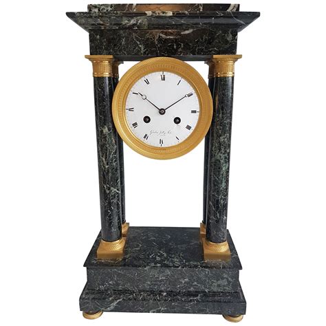 Gilt And Patinated Bronze Empire Period Mantel Clock By Gaston Jolly