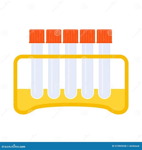 Empty Blood Specimen Test Tubes On Rack Stock Vector Illustration Of