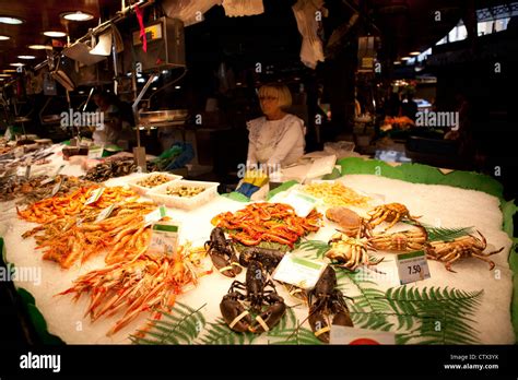 Food market Las Ramblas Barcelona Spain Stock Photo - Alamy