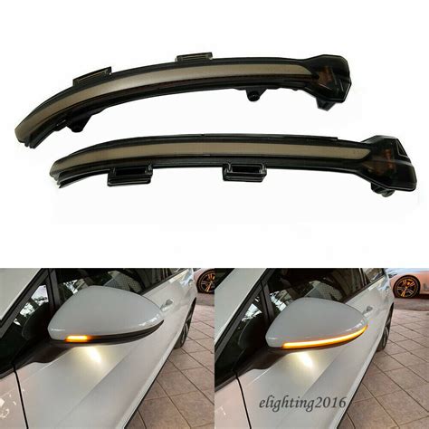 Dynamic Led Side Mirror Blinker Turn Signal Lights For Vw Golf R Gti