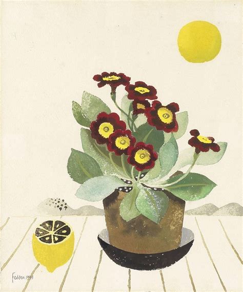 FOOD FOR THE ORBS Still Life With Lemon And Auriculas Mary Fedden