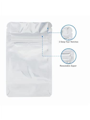 Stand Up Pouches Resealable Food Storage Bags Zipper Closure Pcs