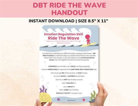 Dbt Ride The Wave Script Handout Emotion Regulation Skills Pdf Etsy