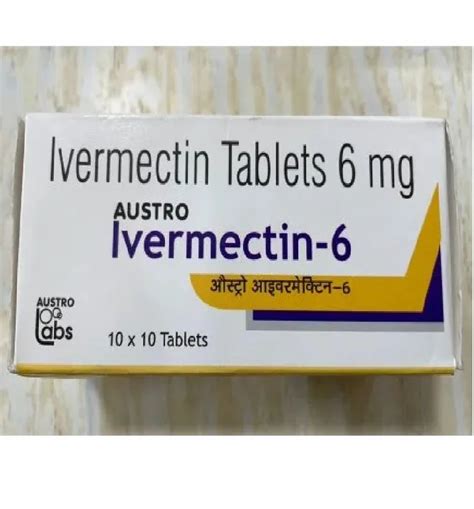 Austro Ivermectin 6 Ivermectin Tablets 6mg At Rs 235 Strip Of 10