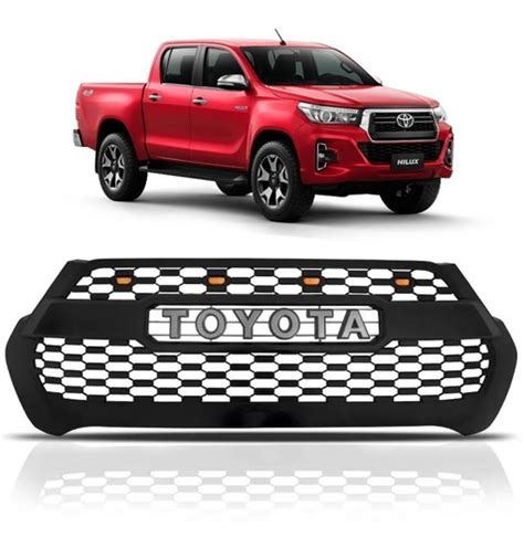 Grade Dianteira Preta Moderna Led Laranja Hilux Srv Parcelamento