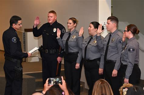 Public pinning, promotions return to Tustin Police Department - Behind ...