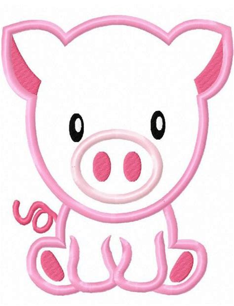 Pig Applique Embroidery Design Jazzyzebra Applique