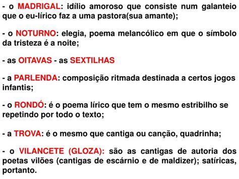 Ppt Os Tipos De Poemas L Ricos Mais Comuns S O Powerpoint