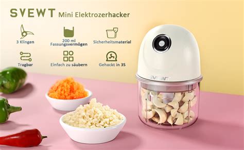 Amazon De Svewt Zerkleinerer Sekunden Zerkleinerter Elektrisch