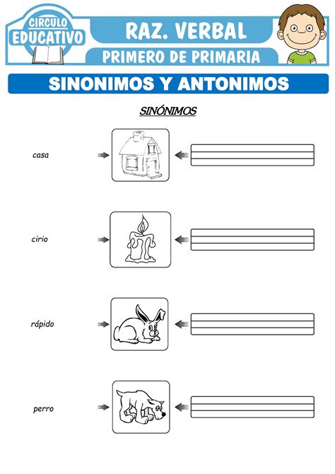 Sinonimos Y Antonimos Para Primero De Primaria SINNIMOS Casa Cirio R