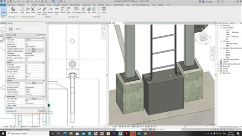 Revit Basic Civil Structural Model Placing Bolts And Anchor Bolt