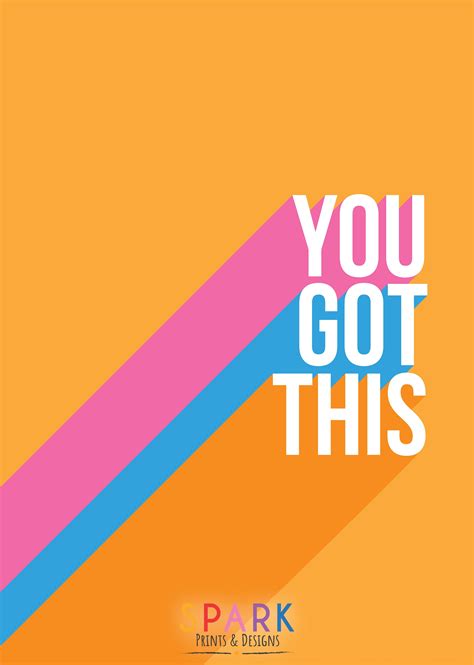 You Got This Positive Affirmation Motivational Poster Think Positive