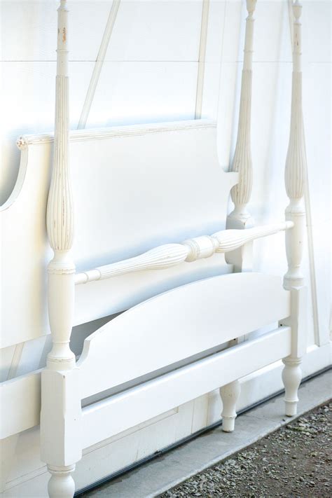 White Full Size Bed Framefarmhouse Bed Framechalk Painted - Etsy