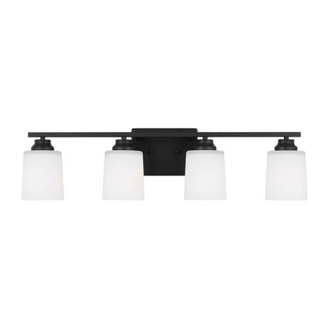 Generation Lighting Vinton 29 in. 3-Light Midnight Black Bathroom ...