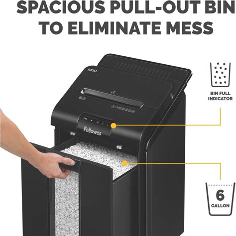 Fellowes® Automax™ 100m Micro Cut Commercial Office Auto Feed 2 In Paper Shredder With 100 Sheet