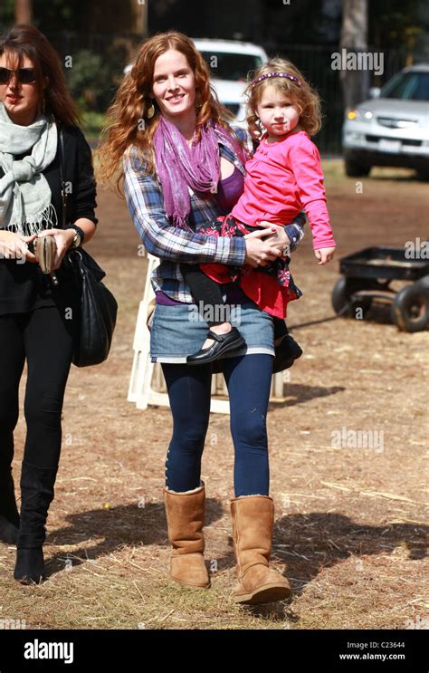 Rebecca Mader Visits Mr Bones Pumpkin Patch In West Hollywood With Her