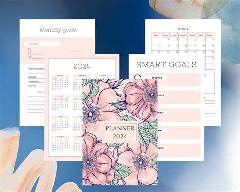 2024 Planner Dated 2024 Printable Planner Daily Weekly Monthly