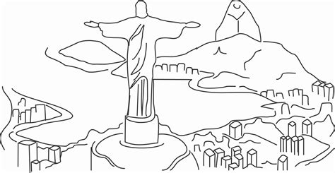 Desenho Do Corcovado - Redeemer Redentor Desenhar Corcovado Brasil Estatua Redempteur ...