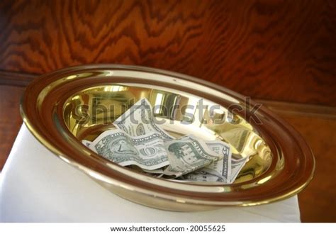 Church Offering Plate Stock Photo (Edit Now) 20055625