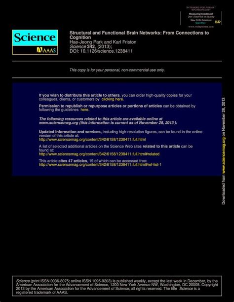 PDF Structural And Functional Brain Networks From Connections