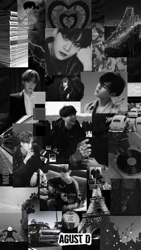 Suga Aesthetic Bts Black And White Bts Black Aesthetic Wallpaper