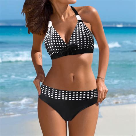 Dihao Bikini Set For Women Clearance Plus Size Women Print Swimsuit Set