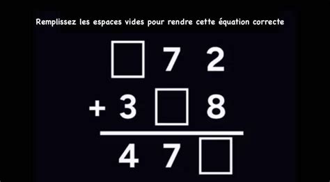 Casse tête Pouvez vous résoudre cette équation mathématique virale